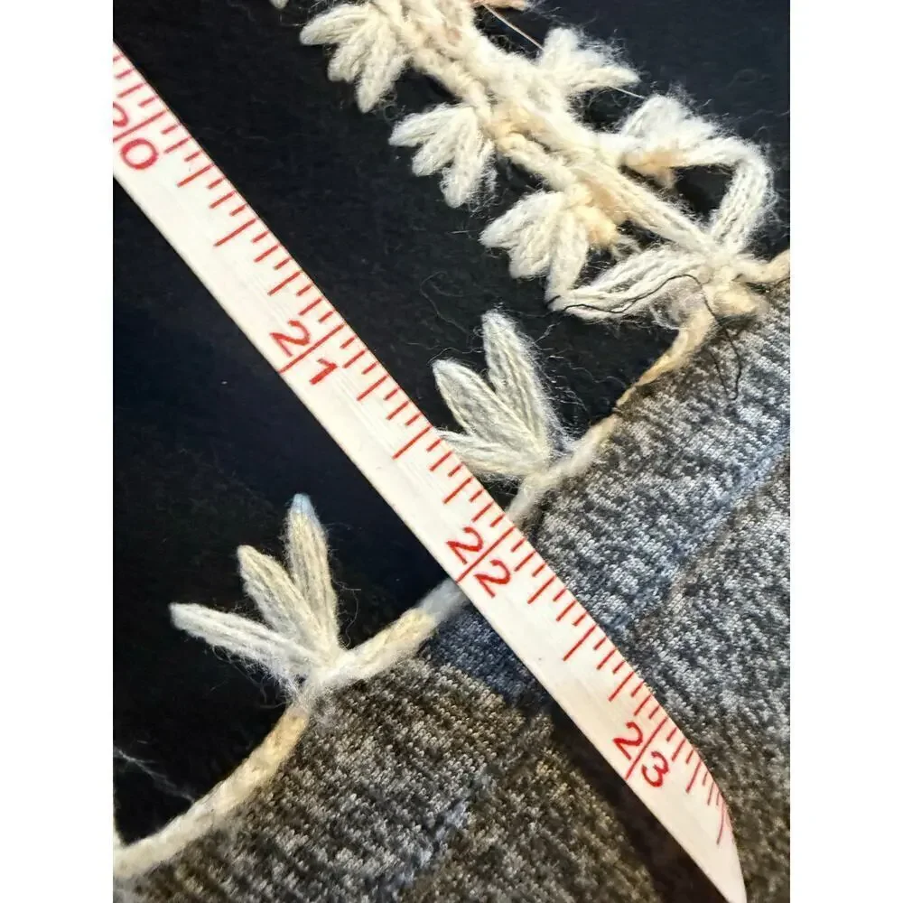 Etcetera‎ Wool Blend Crochet Trim A-line Skirt Women’s 10 Black & White
